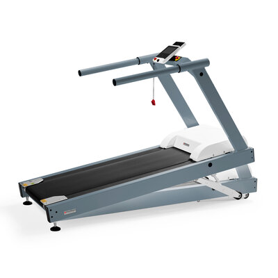 motion sprint 900 PL <p>This machine is always equipped with a gradient adjustment in the range of 0-20% and it can be individually customized to the most diverse non-standard usages. Thus, reverse movement direction, <em>additional input pads, underarm rests, various hand railings</em> and specific gradients, as well as specific speeds are no problem for this machine.</p>
