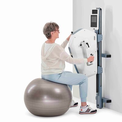 motion body 900 WM <p>Das Training auf dem Gymnastikball stärkt die Rumpfmuskulatur zeitgleich mit dem Training von Armen und Schulter.</p>
